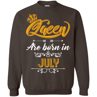 Brithday T-Shirt Queen Are Born In July Dark Chocolate