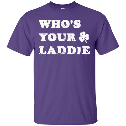 Whos Your Laddie Cute Shamrock T-shirt Purple