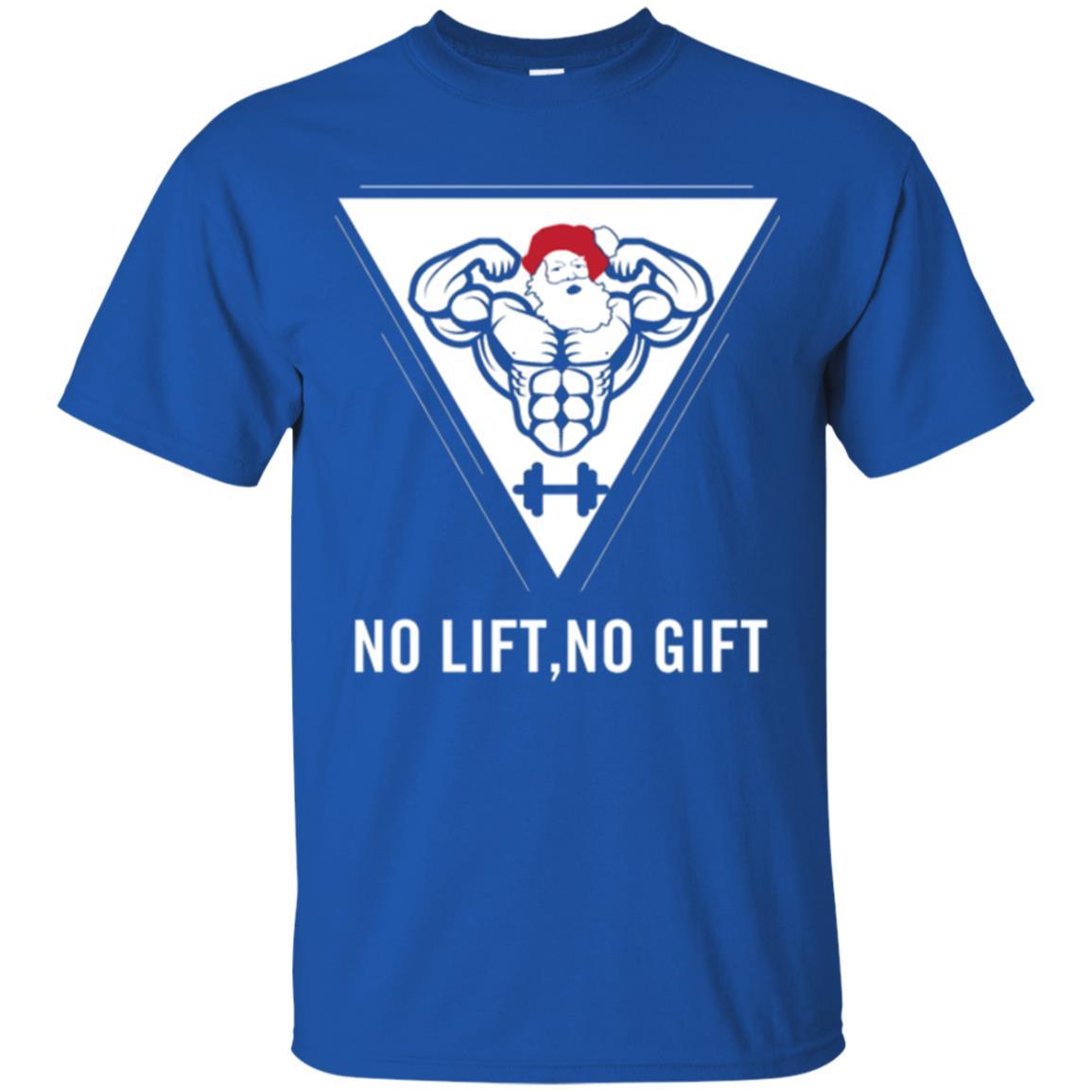 Gymer T-shirt Santa Claus No Lift No Gift Royal
