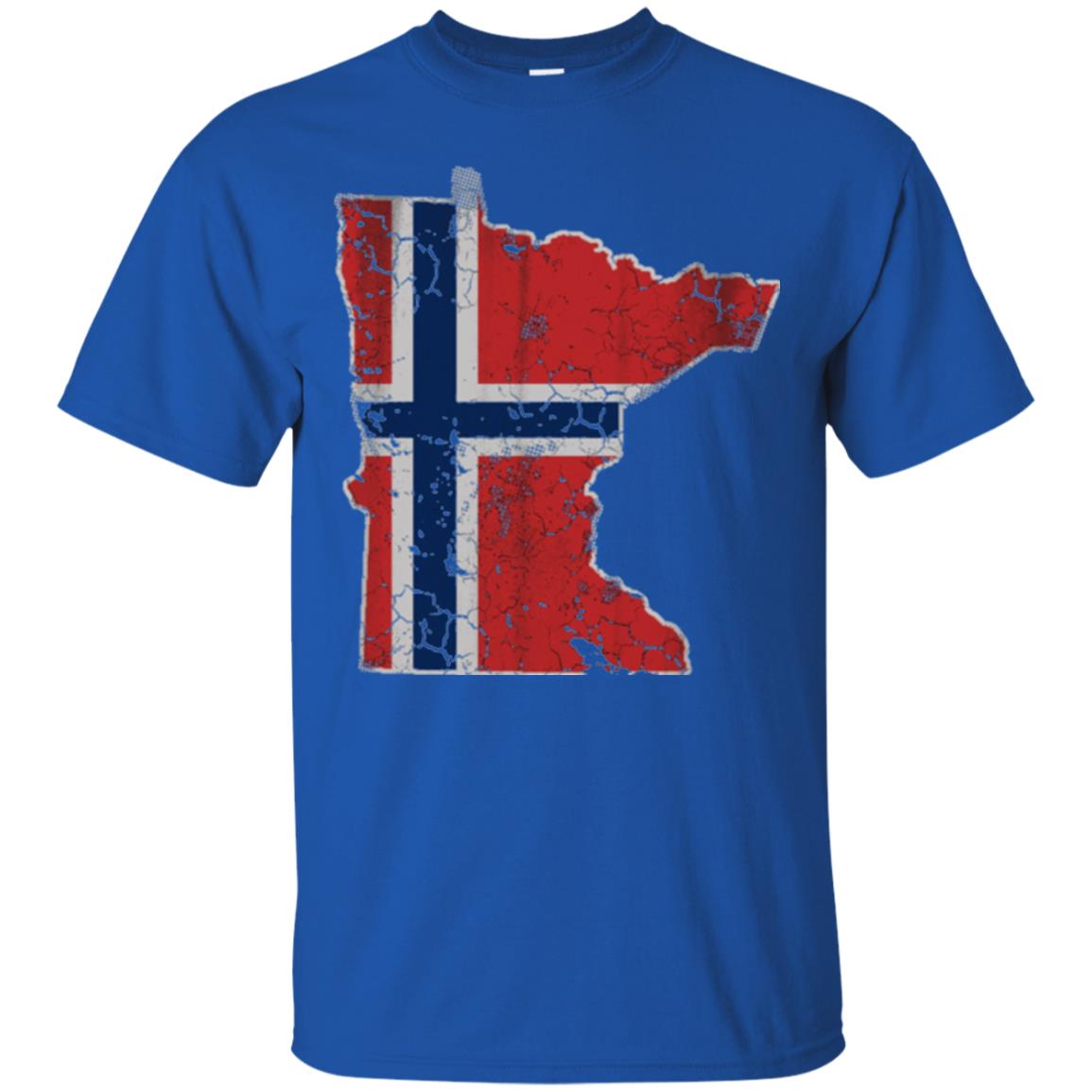 Minnesota Norwegian American Norge Norway Flag T-shirt Royal