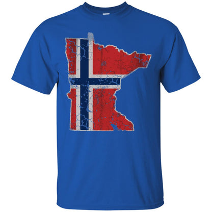 Minnesota Norwegian American Norge Norway Flag T-shirt Royal
