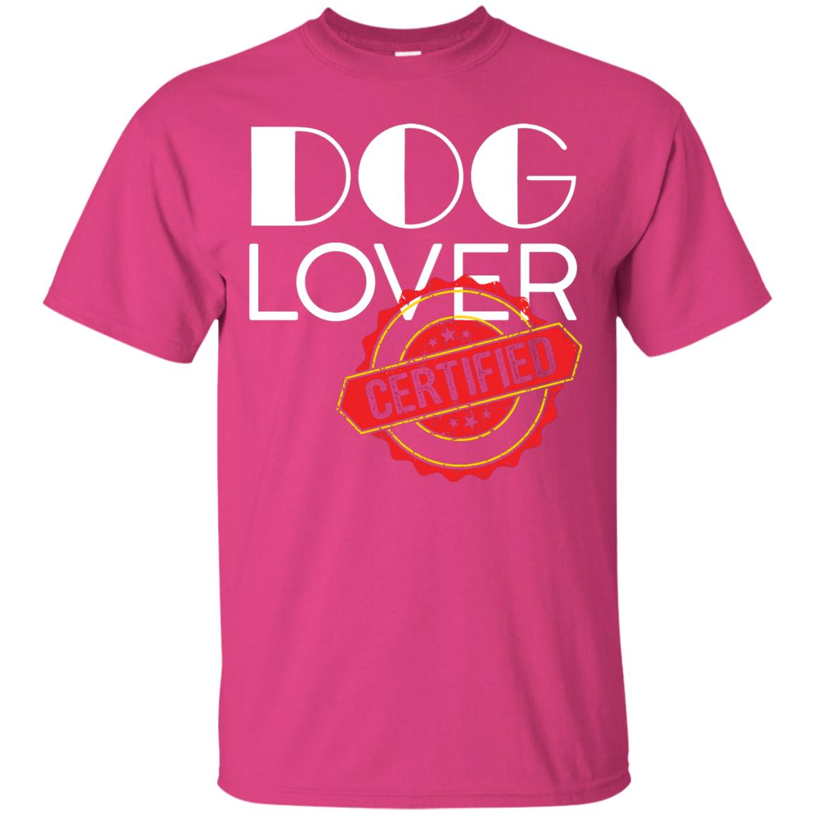 Dog Lover T-shirt Certified Heliconia