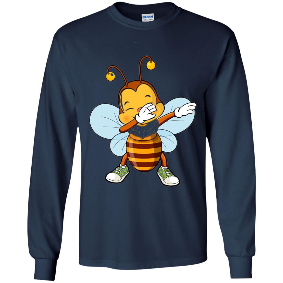 Dabbing Bee Dab Dancing Beekeeping Bee Lover T-shirt Navy