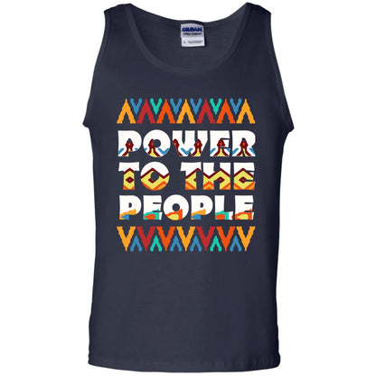 African American T-shirt Power To The People Navy