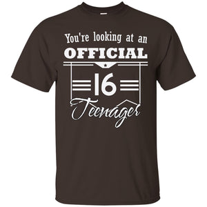 You're Looking At An Official 16 Teenager 16th Birthday ShirtG200 Gildan Ultra Cotton T-Shirt