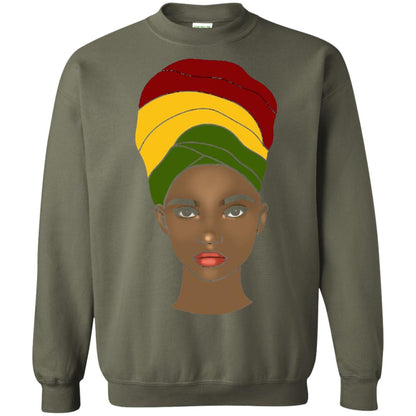 Melanin Rocks African Queen Melanin T-shirt Military Green