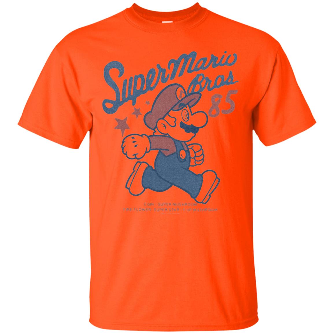 Nintendo Super Mario Brothers 85 Vintage Stars T-shirt Orange