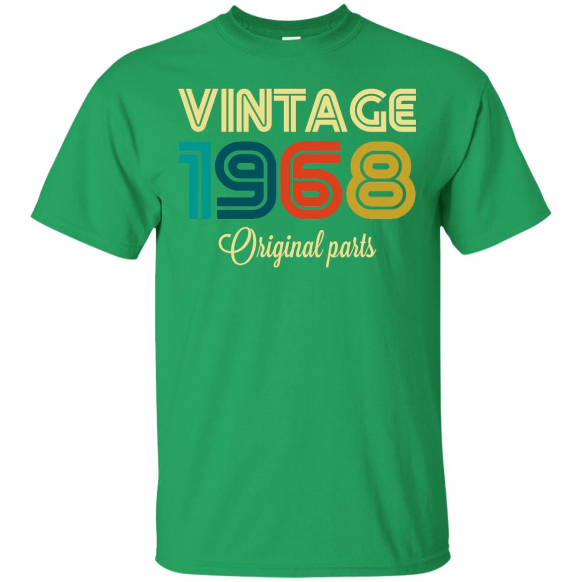 Vintage 1968 Funny Old School 50th Birthday T-shirt Irish Green