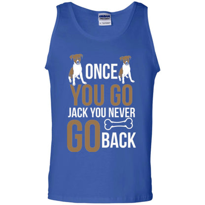 Russell Terrier T-shirt Once You Go Jack You Never Go Back Royal