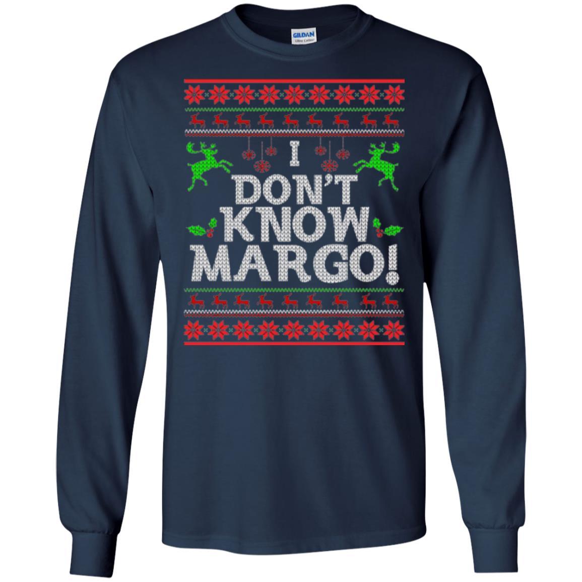 Christmas T-shirt I Don't Know Margo Navy