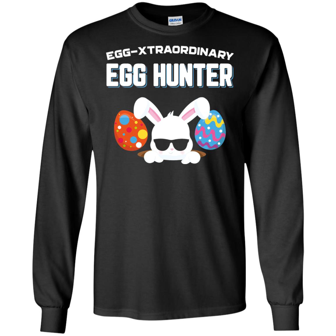 Egg-xtraordinary Egg Hunter Easter Shirt Black