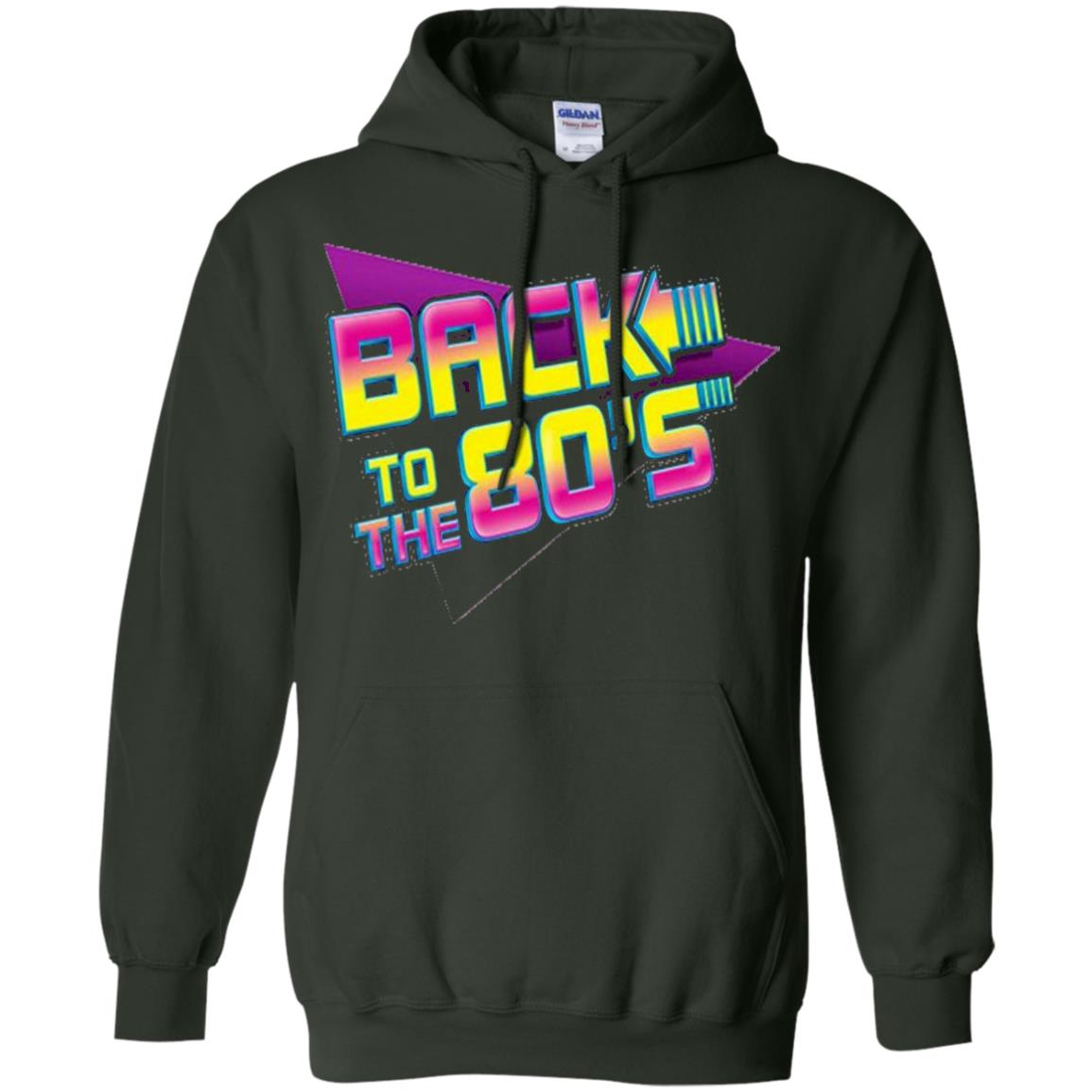 Back To The 80s Graphic Retro Novelty T-shirt Forest Green