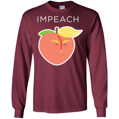 Anti Trump Peach Emoji T-shirt Impeach Donald Maroon