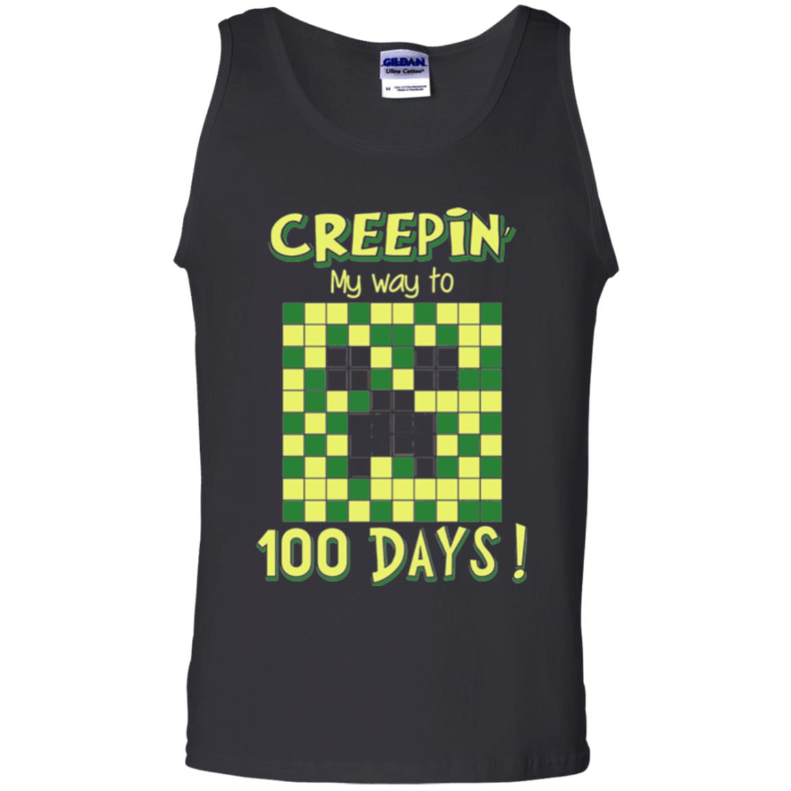 Teacher T-shirt Creepin My Way To 100 Days Black