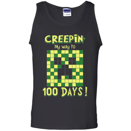 Teacher T-shirt Creepin My Way To 100 Days Black