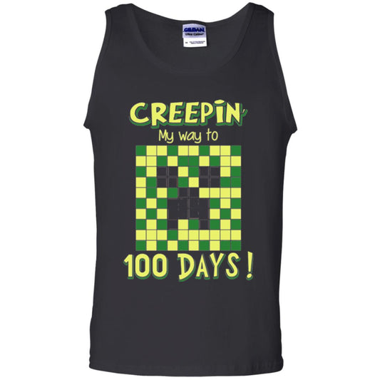 Teacher T-shirt Creepin My Way To 100 Days Black