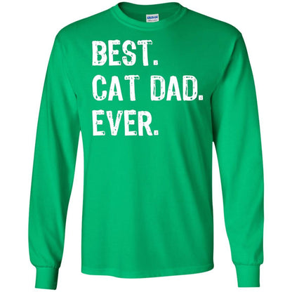 Cat Lover T-shirt Best Cat Dad Ever Irish Green