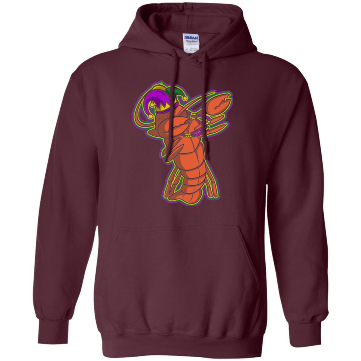 Dabbing Mardi Gras Crawfish T-shirt Mardi Gras Gift Shirt Maroon