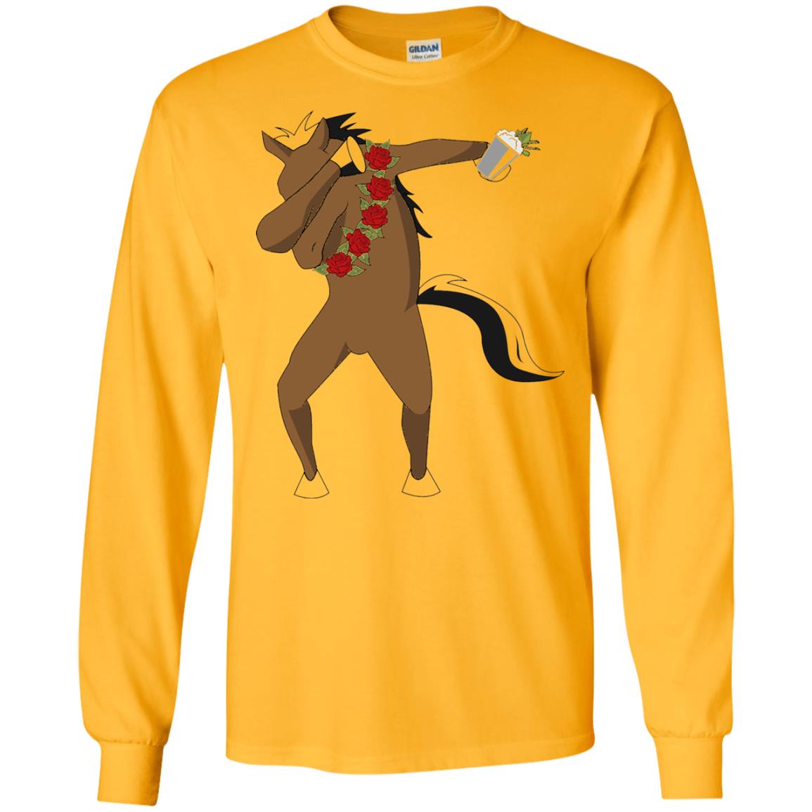 Derby Party 2018 Funny Dabbing Horse Shirt Gold