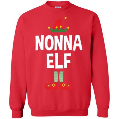Christmas T-shirt Nonna Elf Christmas Pajamas Red