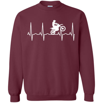 Dirt Bike Rider T-shirt Dirt Bike Heartbeat T-shirt Maroon