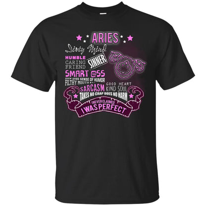 Dirty Mind Humble Caring Friend Filthy Sinner Mouth Good Heart Kind I Never Clamed I Was Perfect Aries Birthday Black