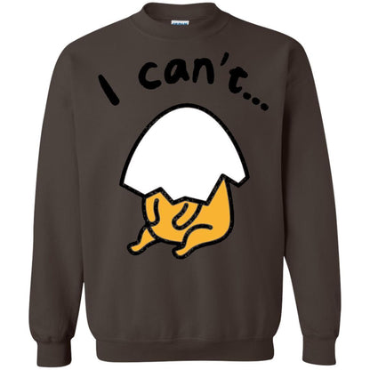 Film T-shirt Gudetama Lazy Egg I Can't Dark Chocolate
