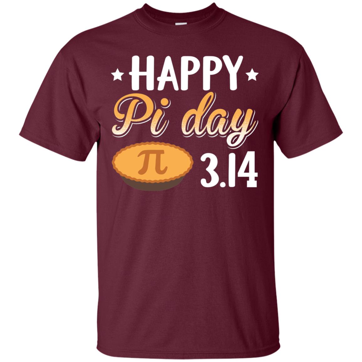 Happy Pi Day 3.14 Funny Math Lover T-shirt Maroon