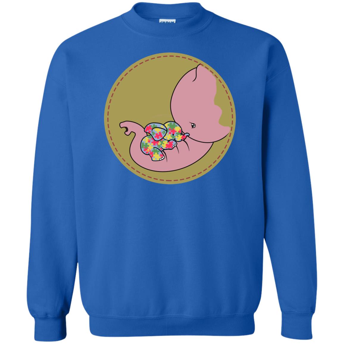 Elephant Mom And Baby Autism Awareness Shirt Royal