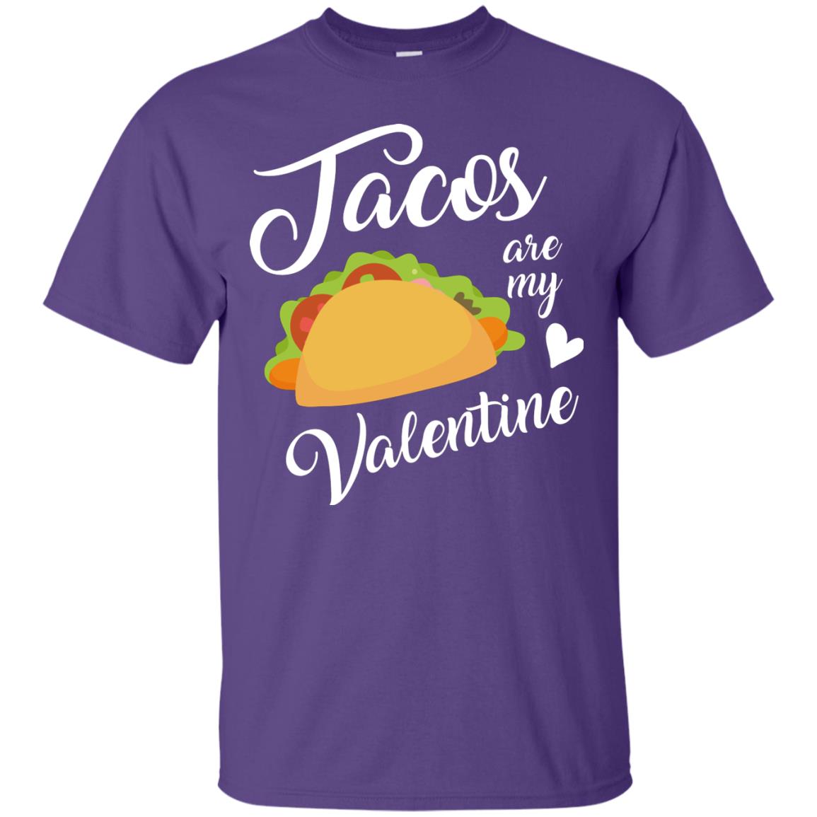 Tacos Lovers T-shirt Are My Valentine Purple