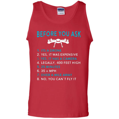 Funny Drone T-shirt Before You Ask Red