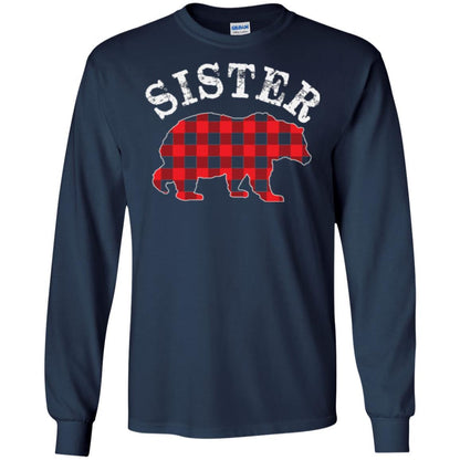 Family T-shirt Red Plaid Sister Bear Navy
