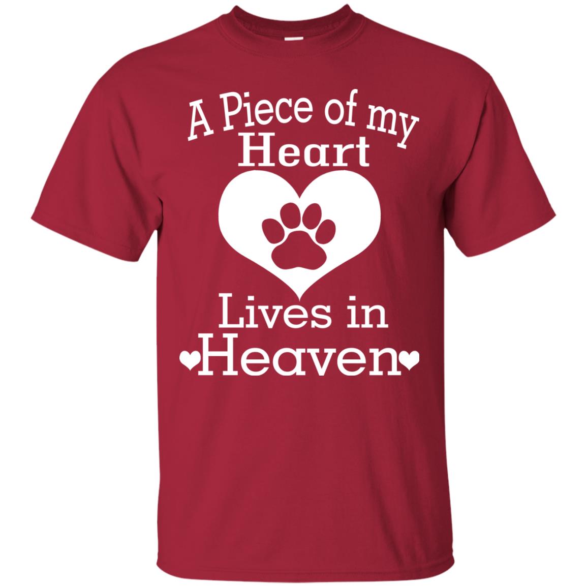 A Piece Of My Heart Lives In Heaven Dog In Heaven Shirt Cardinal