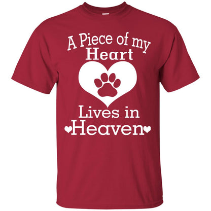 A Piece Of My Heart Lives In Heaven Dog In Heaven Shirt Cardinal