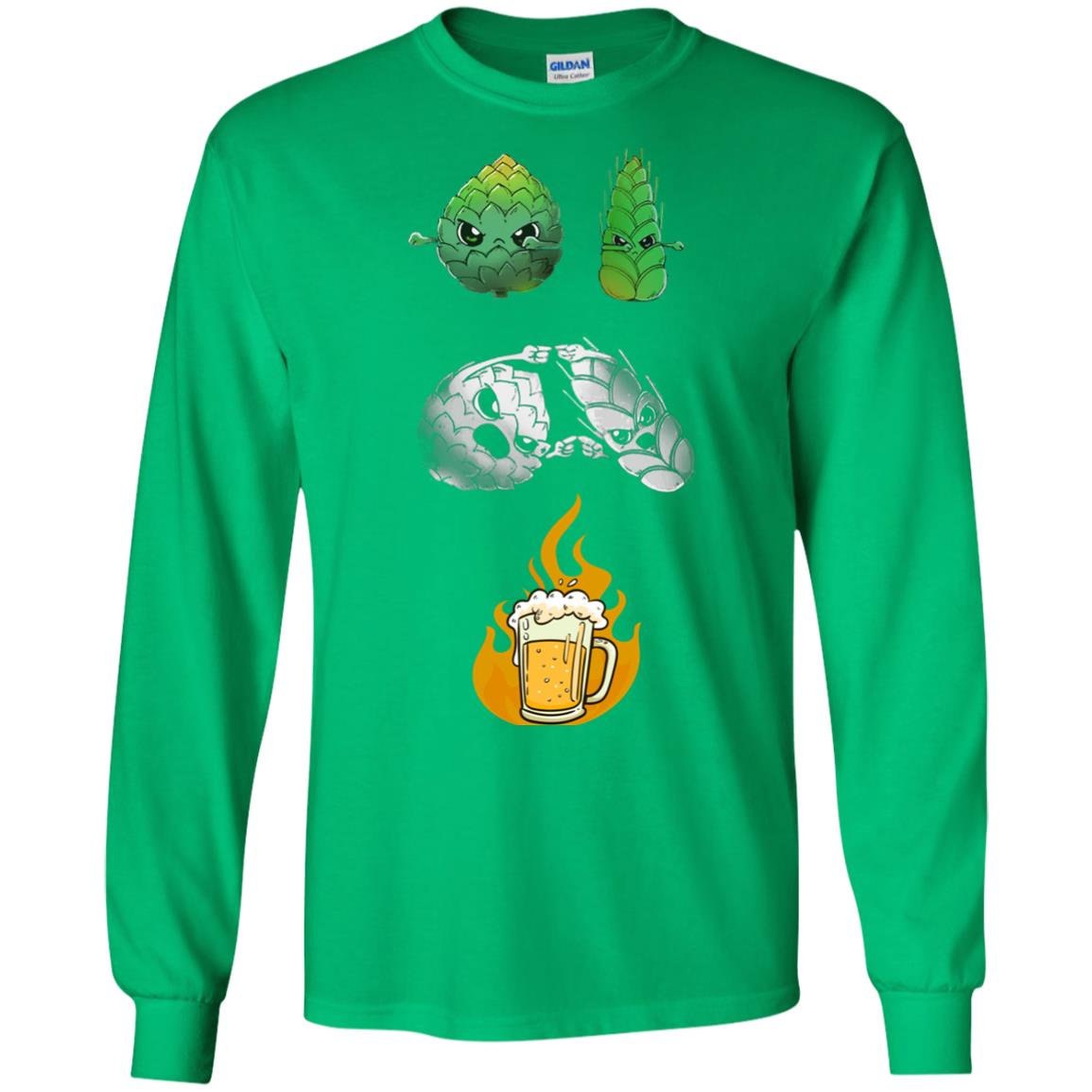 Beer Lover T-shirt Beer Fusion Flags Irish Green