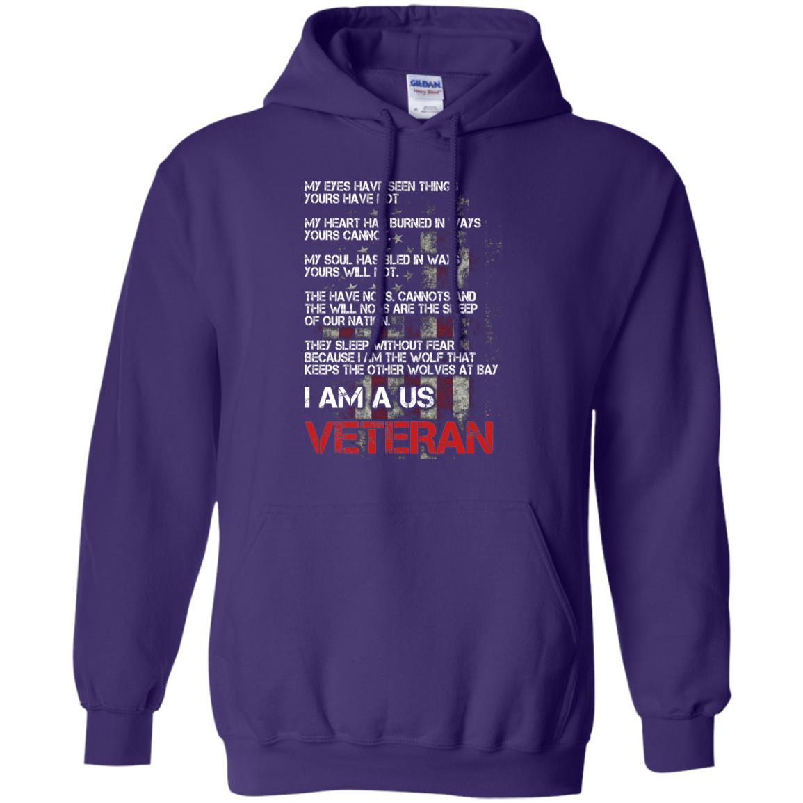 I Am A Us Veteran My Eyes My Heart My Soul Purple