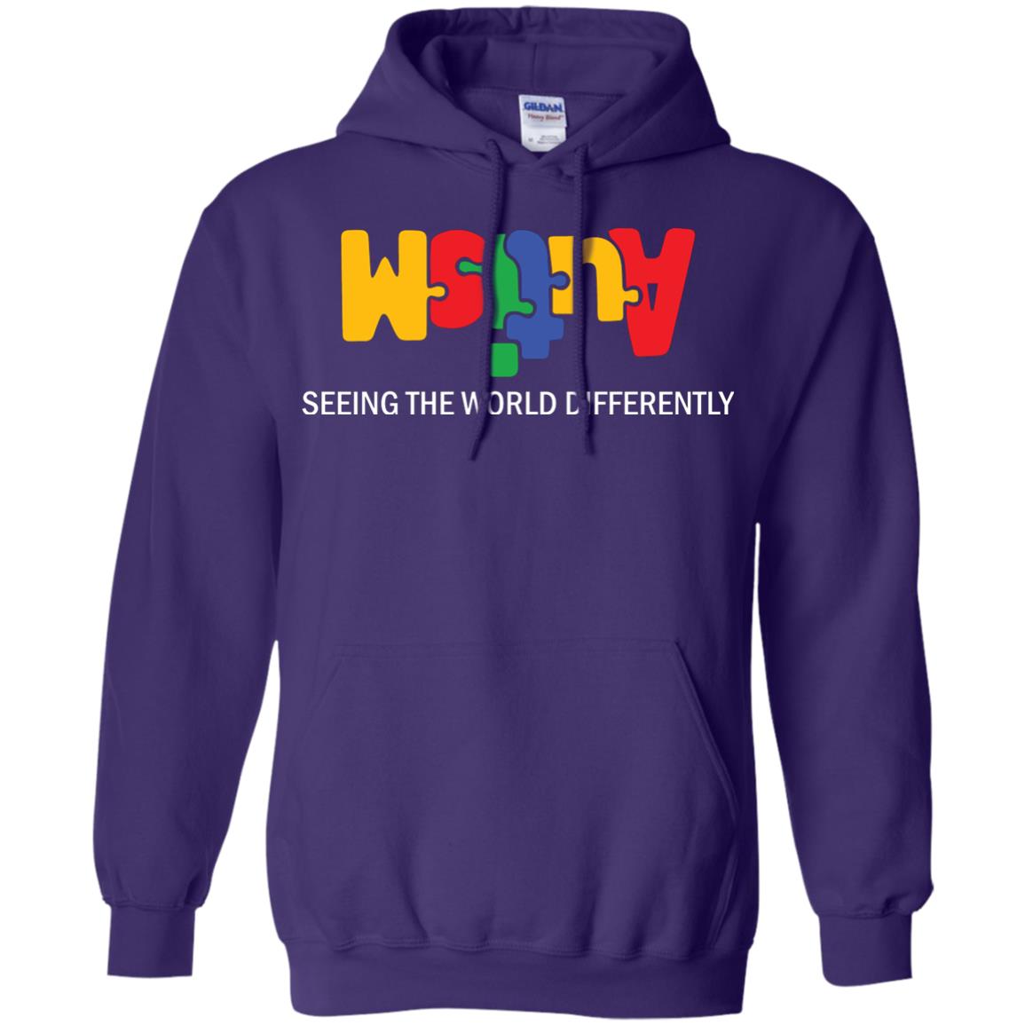 Autism Awareness T-shirt Seeing The World Differently Purple