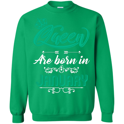 Brithday T-Shirt Queen Are Born In January Irish Green