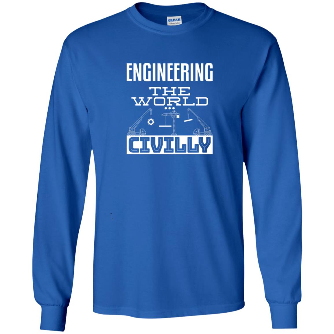 Engineering The World Civilly Civil Engineer T-shirt Royal