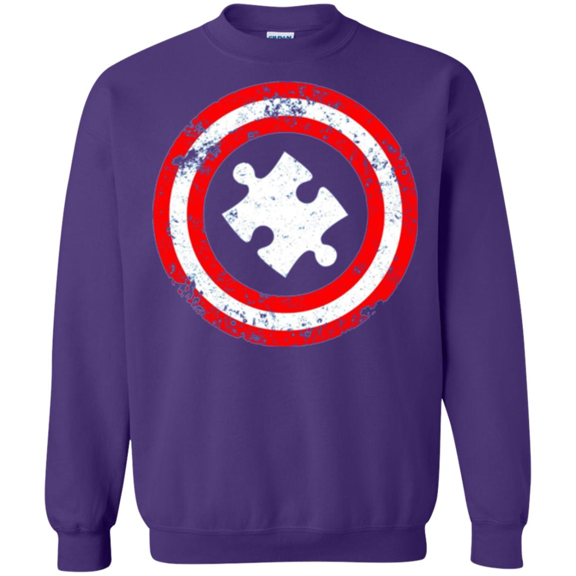 Captain Autism Superhero T-shirt Autism Awareness Purple