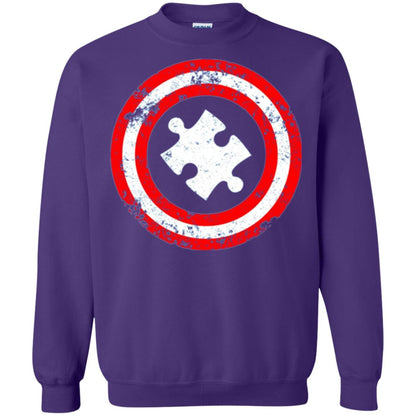 Captain Autism Superhero T-shirt Autism Awareness Purple