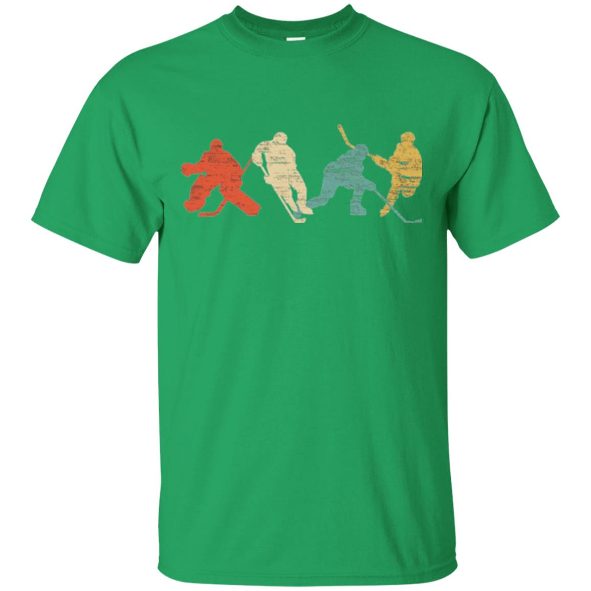 Classic Vintage Style Ice Hockey T-shirt Irish Green