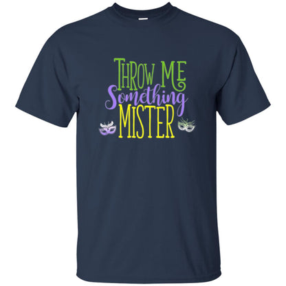 Throw Me Something Mister Mardi Gras T-shirt Navy