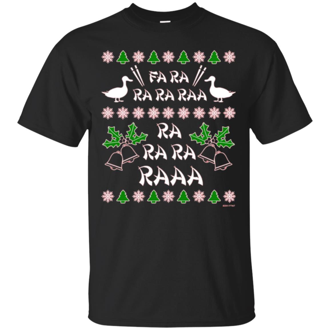 Christmas T-shirt Fa Ra Ra Chinese Duck Dinner Black