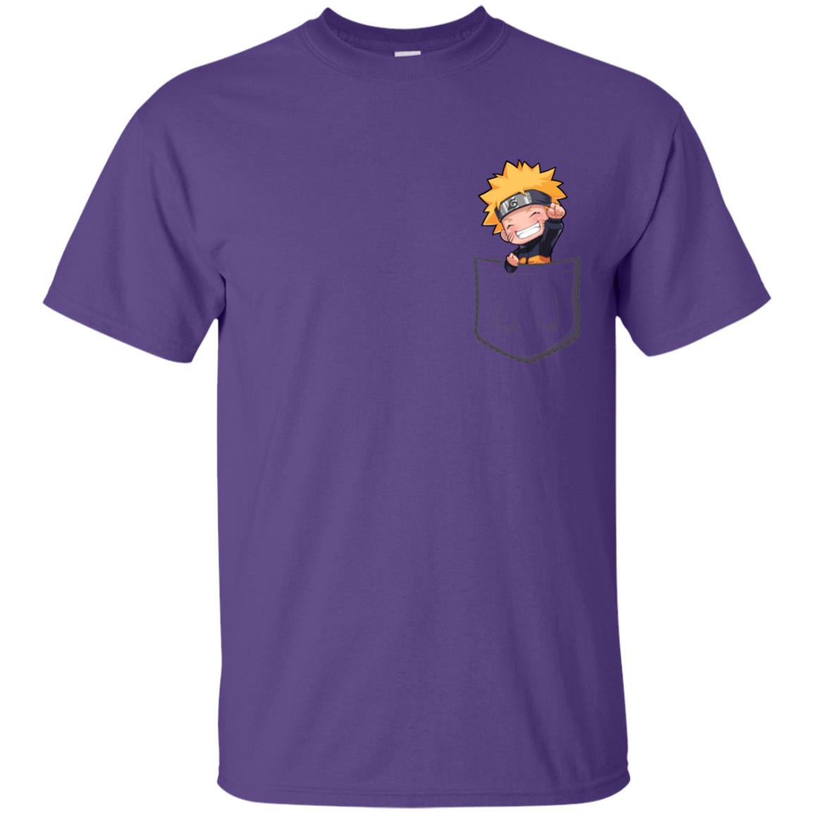Naruto In Pocket Shirt Purple