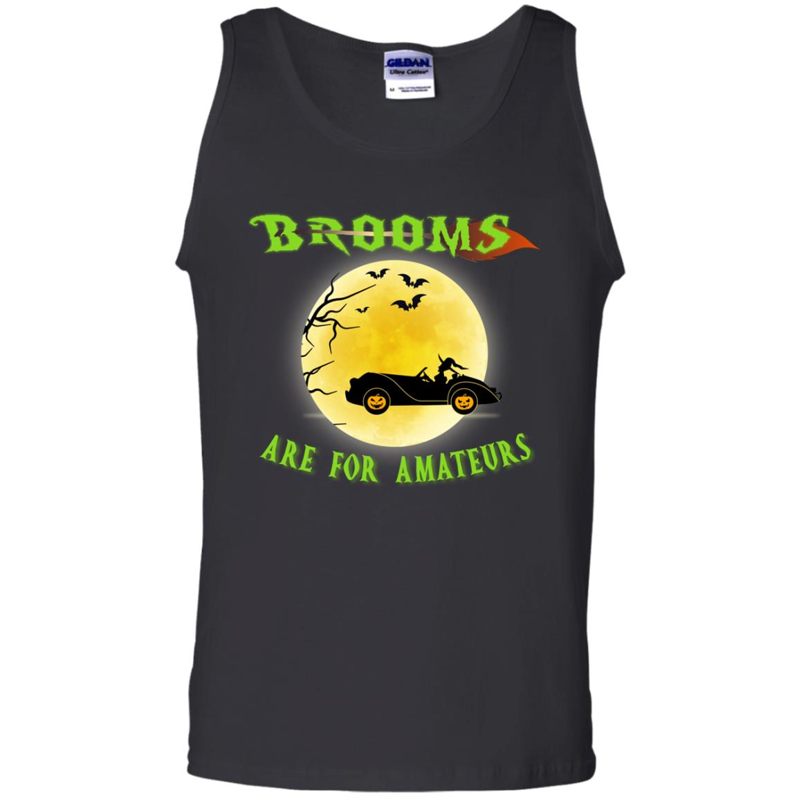 Brooms Are For Amateurs Witches Drive Car Funny Halloween Shirt Black