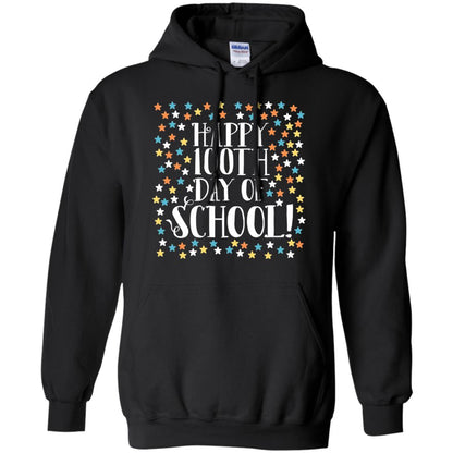 Teacher T-shirt Happy 100th Day Of School 100 Stars Black
