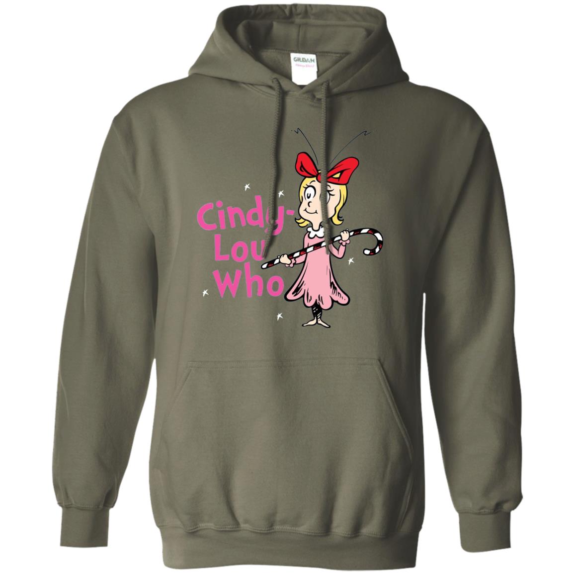 Dr. Seuss Cindy-lou Who T-shirt Military Green