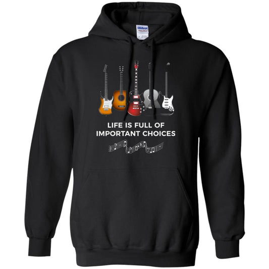 Life Is Full Of Important Choices Guitar Lover T-shirt Black