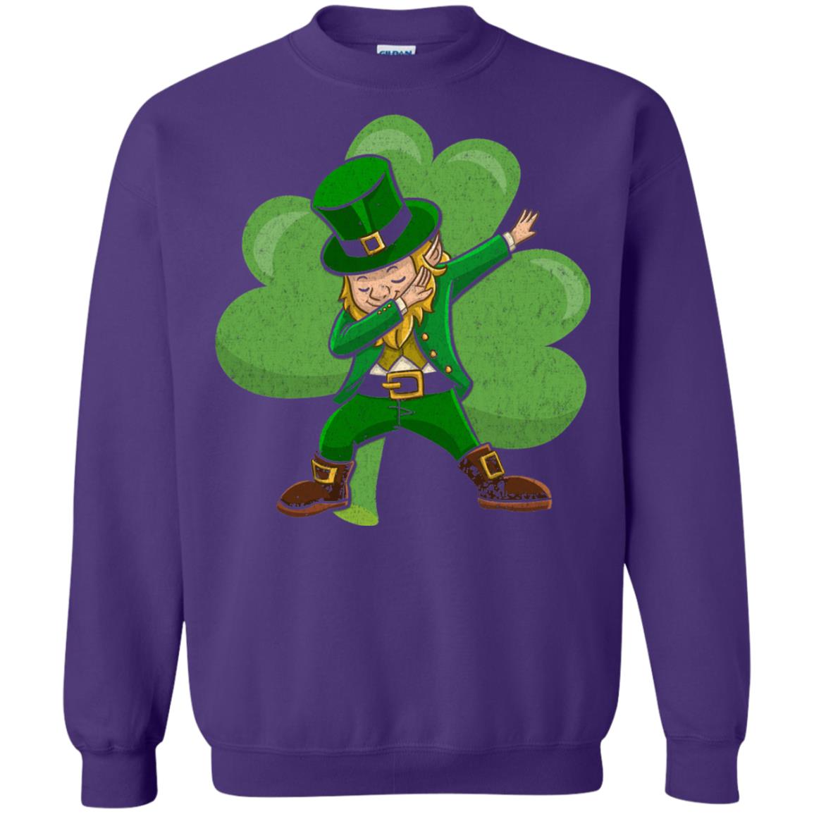 Funny Dabbing Leprechaun Shirt St Patricks Day T-shirt Purple